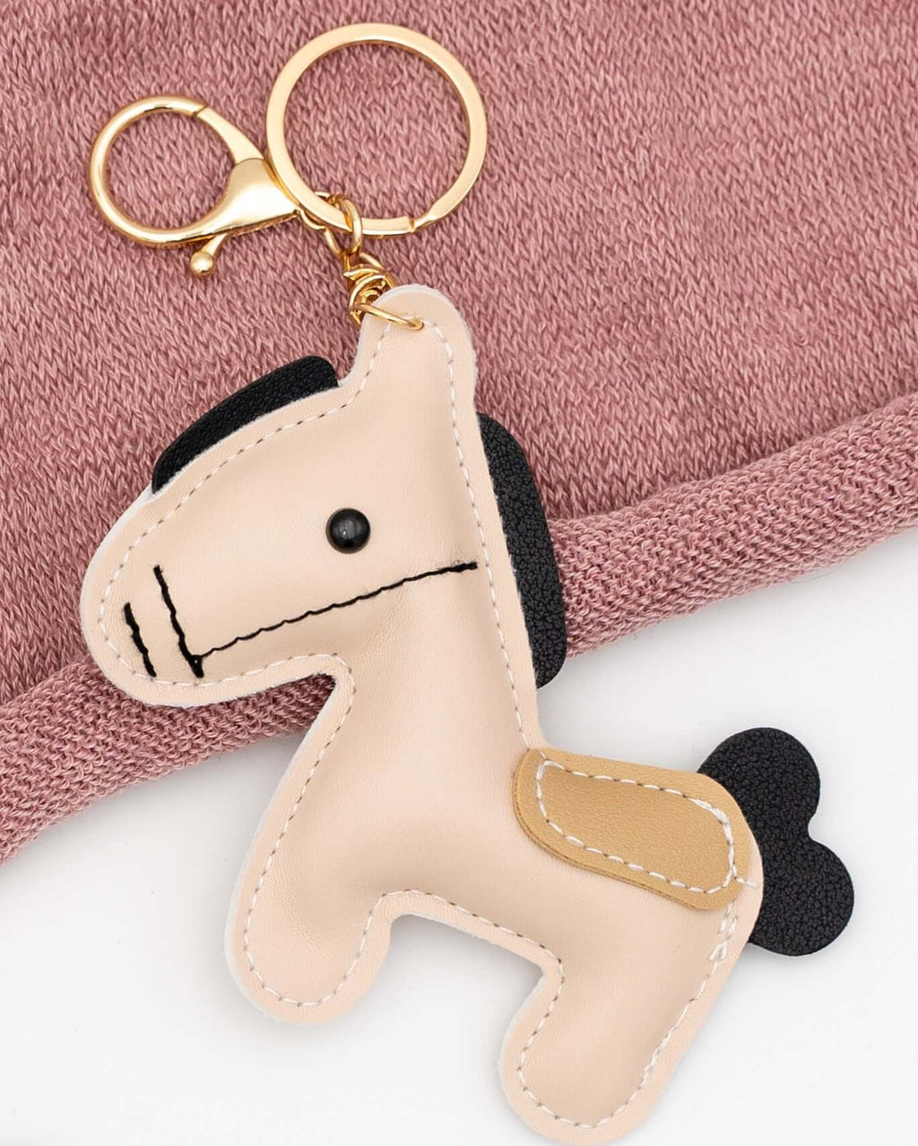 Colgantes para Bolsos de Cuero PU Caballo Beige