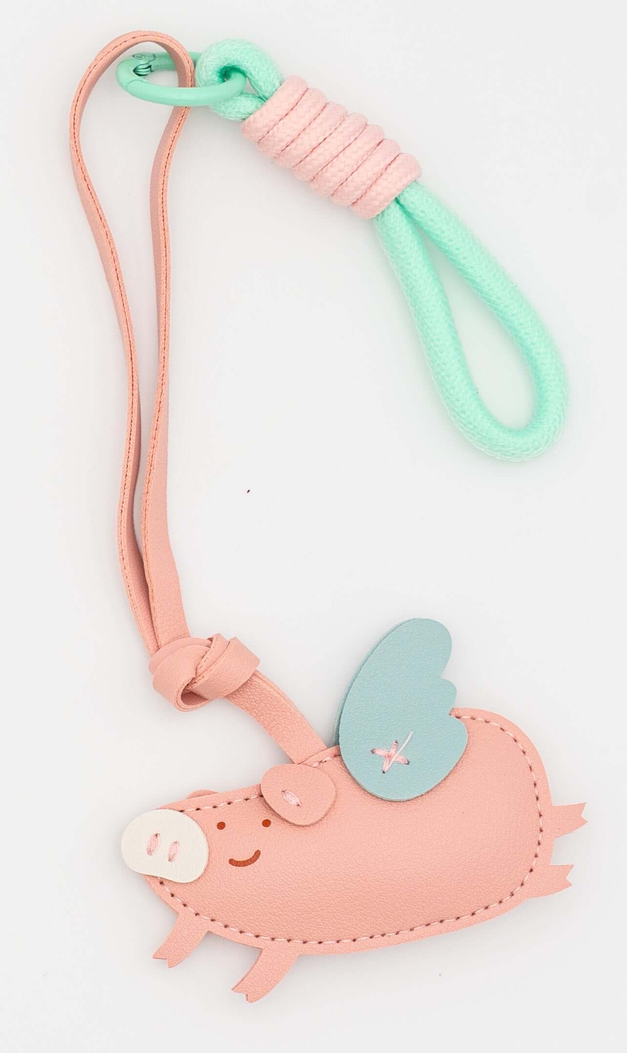 Colgantes para Bolsos de Cuero PU Cerdito Rosa Claro