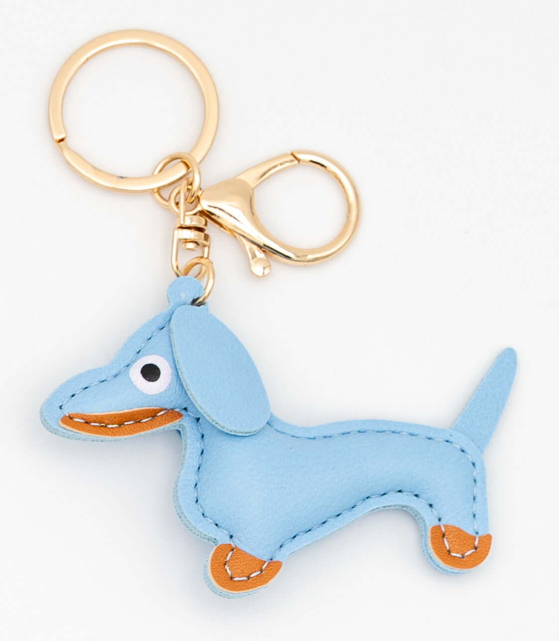 Colgantes para Bolsos de Cuero PU Perro Salchicha Azul