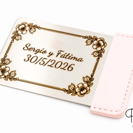 Espejo Rectangular de Acero y Cuero PU