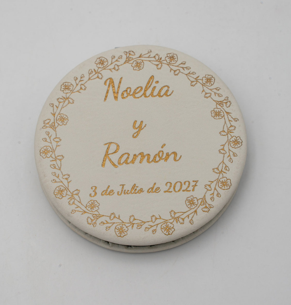 Espelhos Personalizados Aço e Couro PU