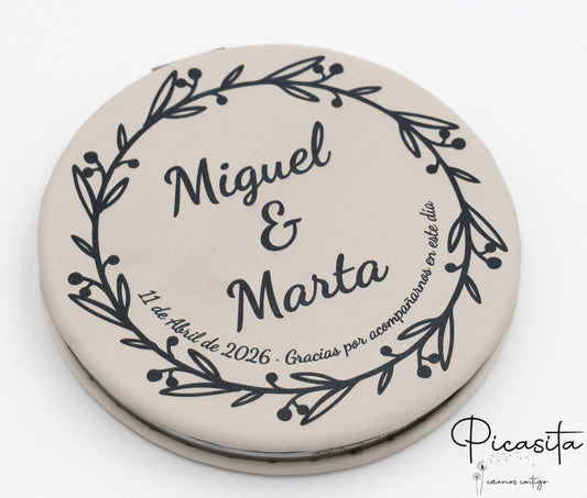 Espejos Personalizados Acero y Cuero PU