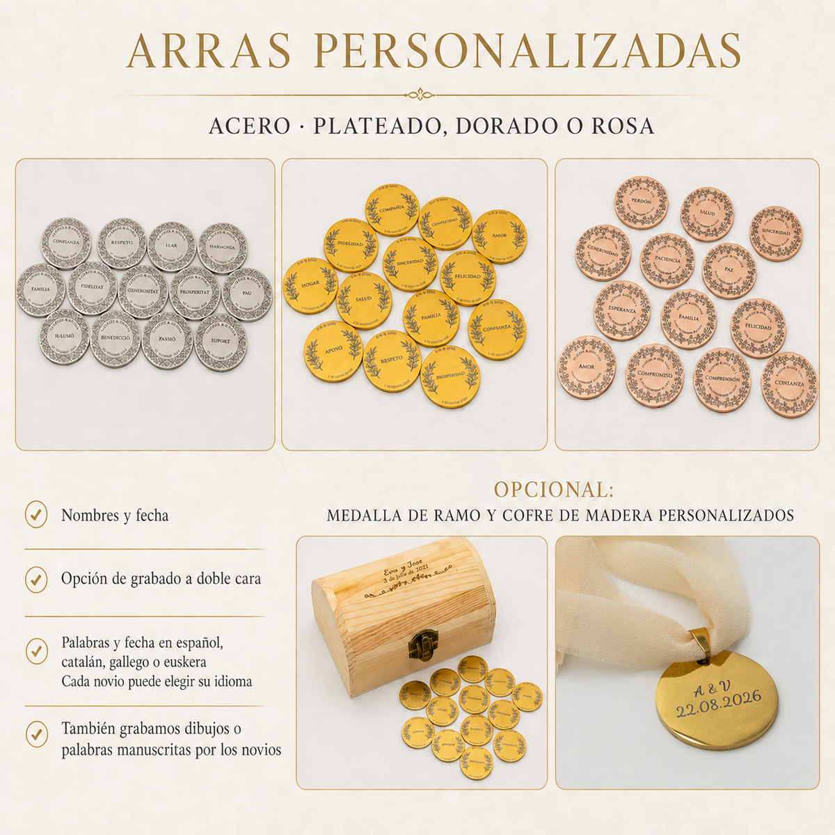 Arras de Casamento Personalizadas