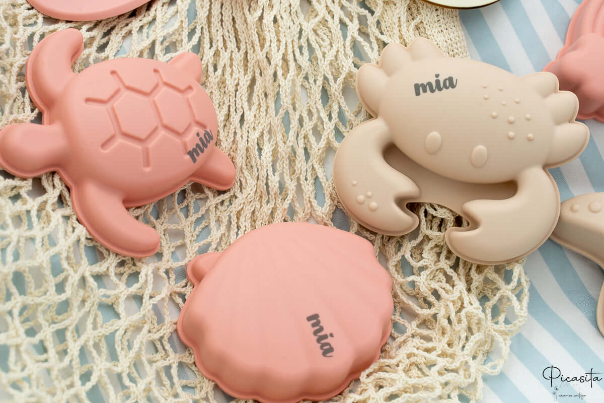 Kit de Cubos de Playa y Animales de silicona personalizados