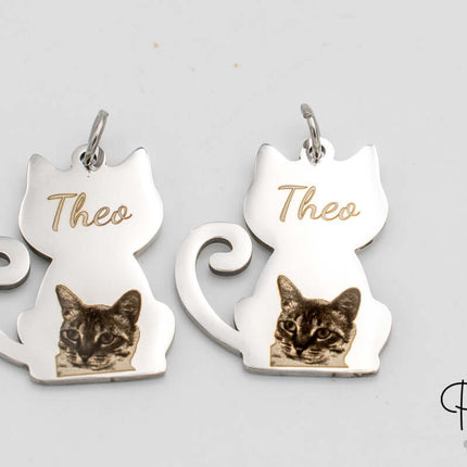 Llavero de Gato con Foto y Nombre