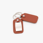 Chaveiro Aço com Couro Sintético