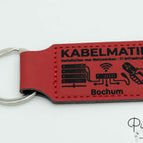 Retangular 50x30 mm / Vermelho - Preto