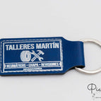 Retangular 50x30 mm / Azul - Prata