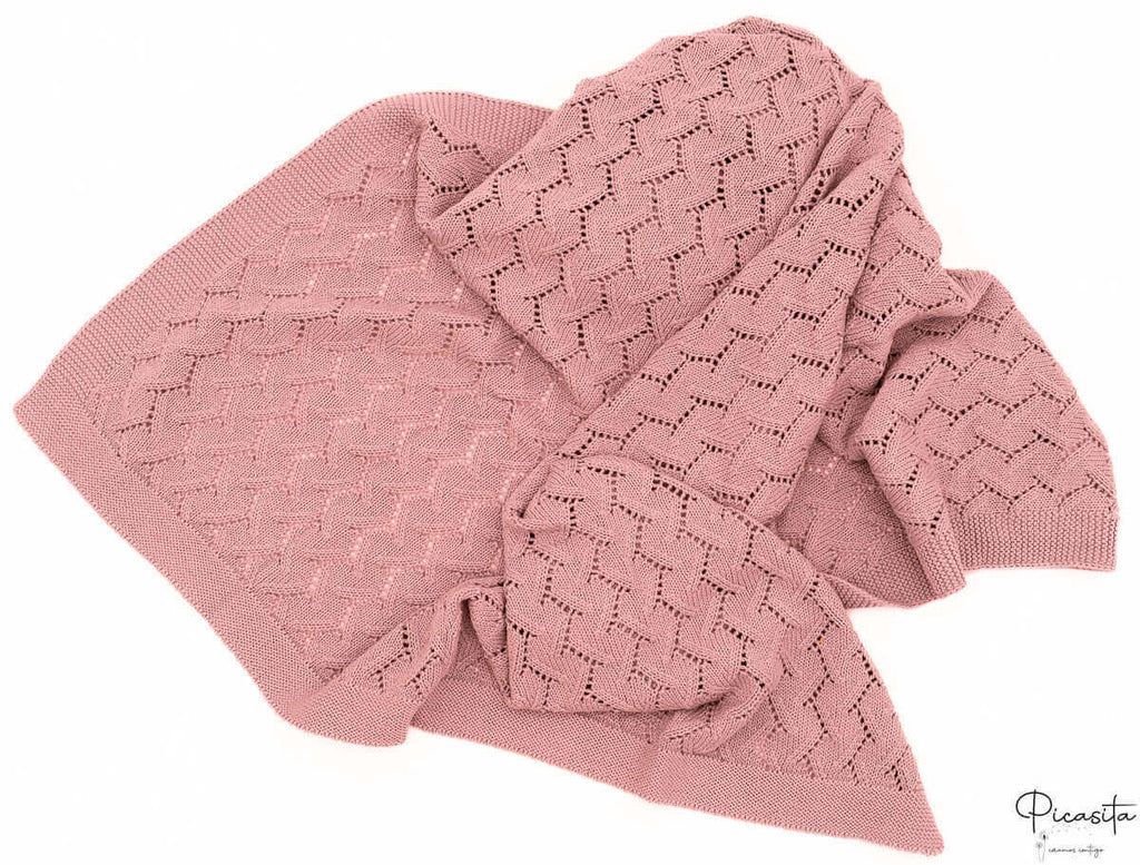 Manta Bebe Verano | 100% Algodon | Color Rosa
