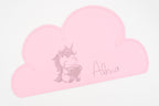 Individual em nuvem rosa com o nome Alma e um unicórnio