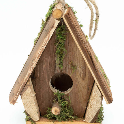 Nido para Pájaros de Madera y Paja