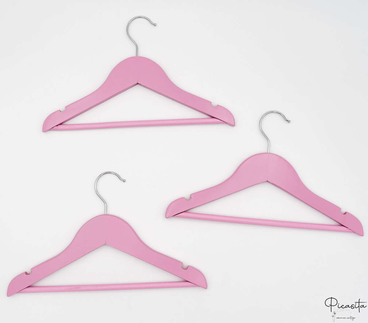 Percha Infantil Personalizada Color Rosa