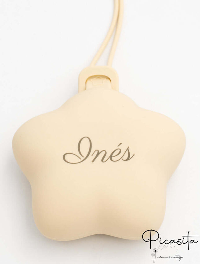Portachupetes Personalizado de Silicona (Estrella)