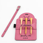 Retangular 3 T-shirts (125 x 80mm) / Rosa - Preto