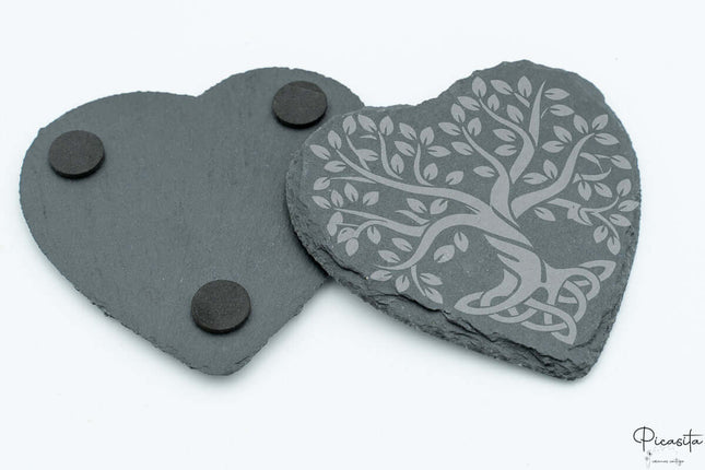 Posavasos de Pizarra Corazón Personalizados