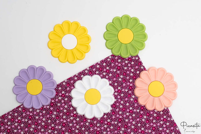 Posavasos de Silicona Margaritas de Colores (Pack de 5)