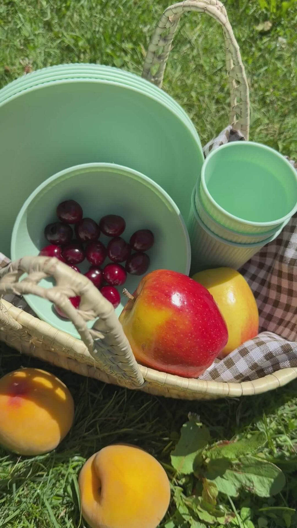 Cesta de Piquenique para Sair a Comer no Campo