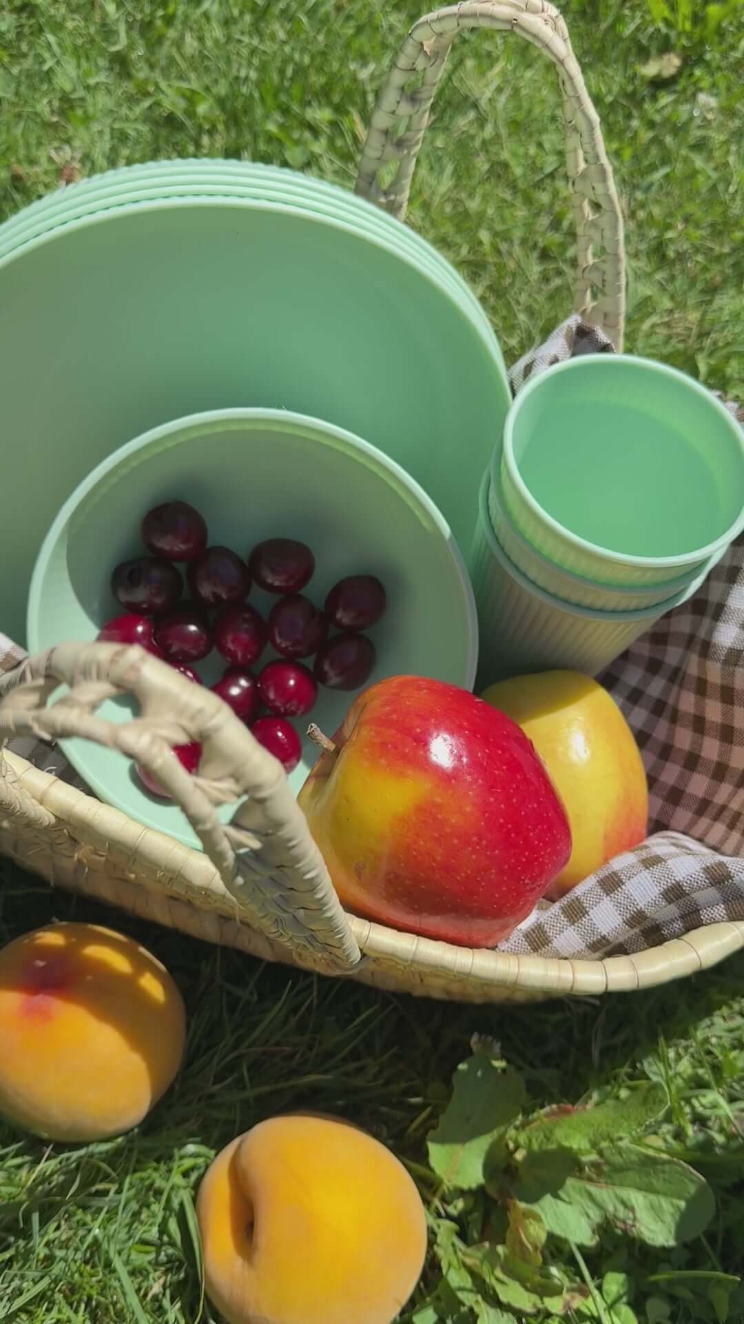 Cesta de Piquenique para Sair a Comer no Campo