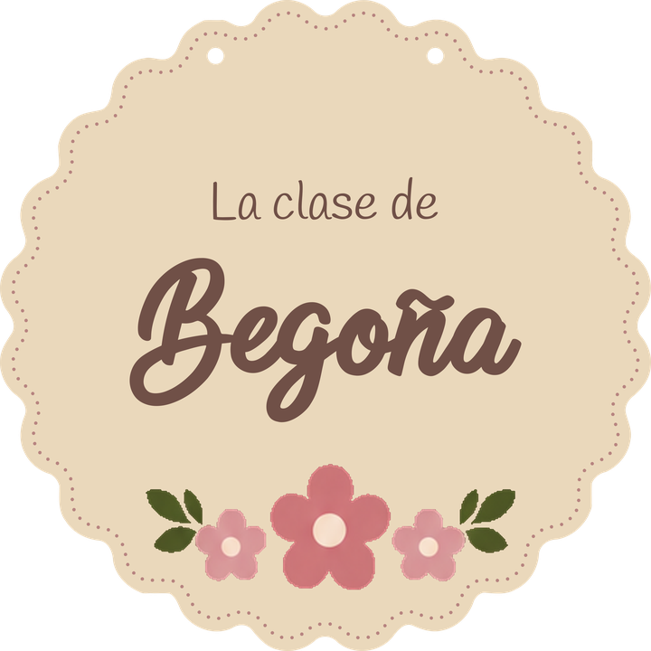 Exemplo de placa em forma de nuvem: frente com o nome Begoña.