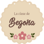 Exemplo de placa em forma de nuvem: frente com o nome Begoña.