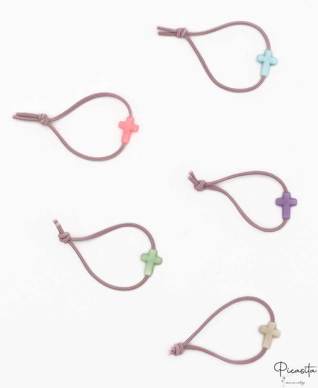 Pulseritas para Niños Cruces de Colores